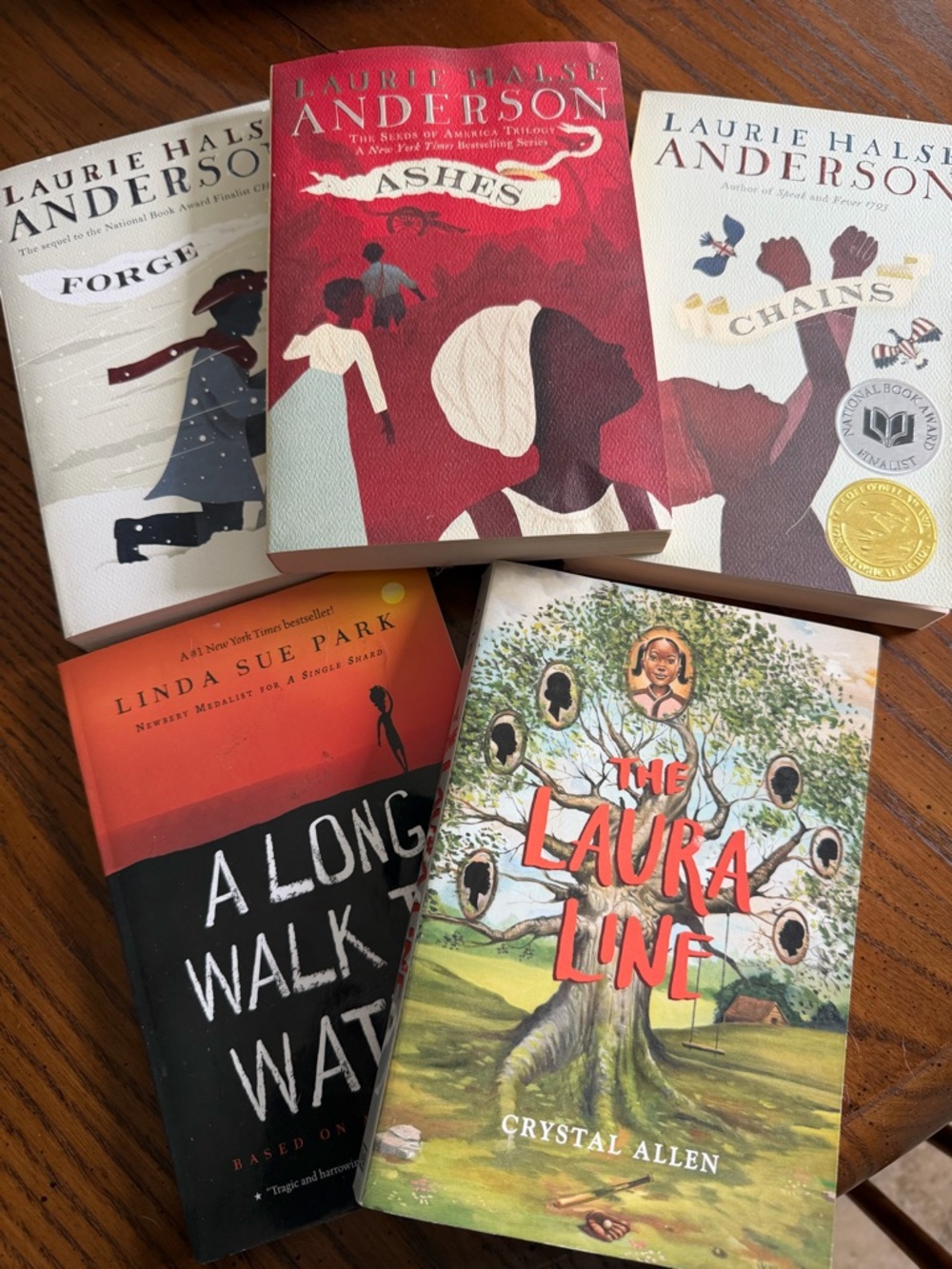 Laurie Halse Anderson 'Ashes' & Companion Books - Red, White, Cream Covers